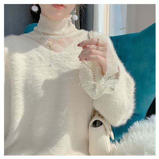 Title 3, Mink Velvet Lazy Wind Loose V-neck Sweater