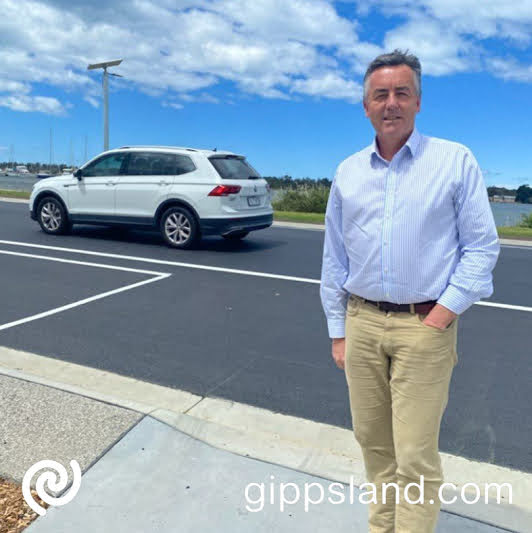 Federal Member for Gippsland Darren Chester, pictured along the Lakes Entrance Esplanade, said the works would ensure Lakes Entrance continued to flourish