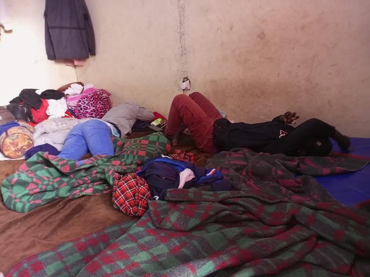 Nakuru Queens players' sleeping area.