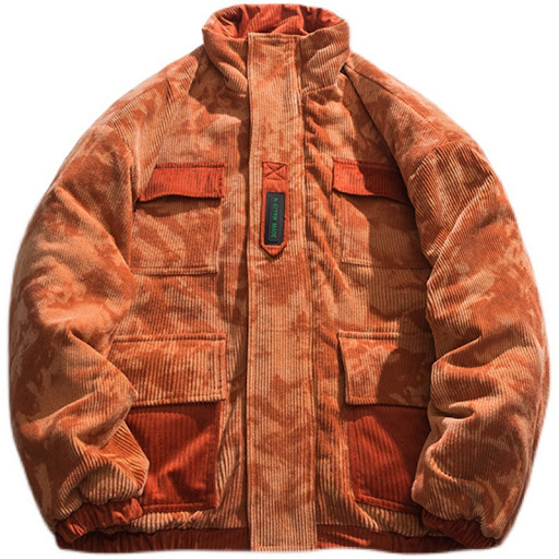 Title 7, Corduroy Cotton-padded Coat Mens Winter Thicke...