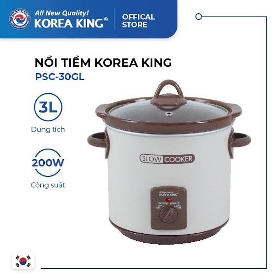 Nồi Tiềm Korea King Psc - 30Gl (220 V/50Hz, 200 W, 3.0L ) - Hàng Chính Hãng