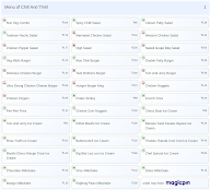 Chill And Thrill menu 1