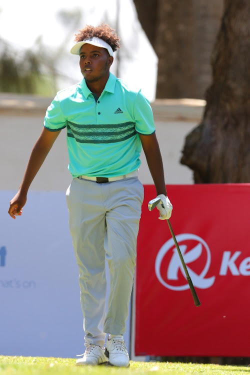 Njoroge Kibugu during the Magical Kenya Open at Muthaiga Golf Club