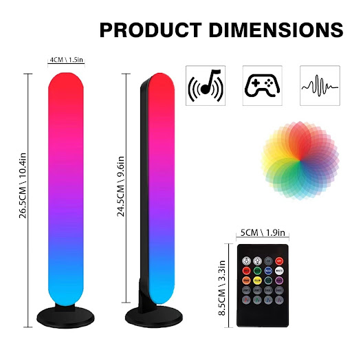 Title 6, LED Desktop Ambience Light RGB Music Bluetooth ...