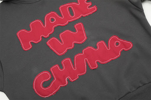 Title 8, Patch Letters Hooded Loose Sweater Men. Comfort...