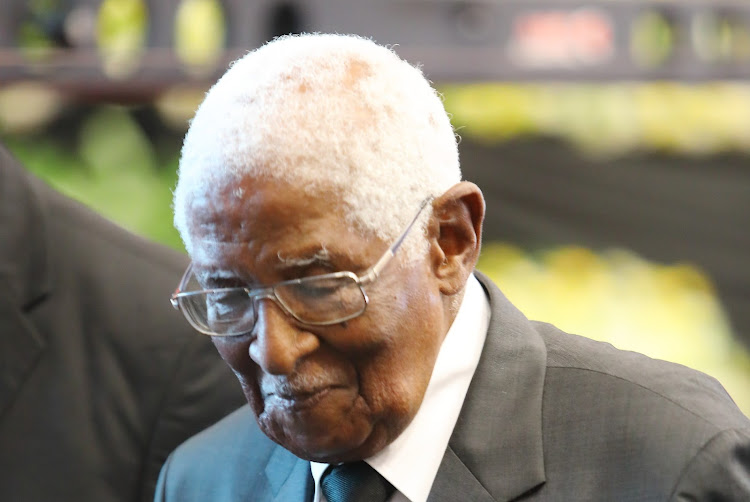 The late Sam Motsuenyane is pictured at the funeral of Richard Maponya at the University of Johannesburg Soweto campus, January 14 2020. Picture: GALLO IMAGES/FANI MAHUNTSI
