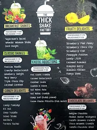 The Thickshake Factory menu 1