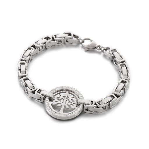 Title 4, Titanium Diamond Hollow Tree Of Life Ladies Fas...