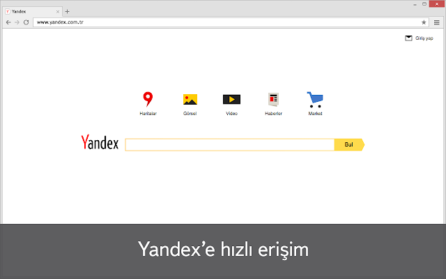 Açılış sayfası — Yandex 