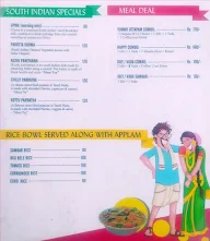 Mr and Mrs Idly menu 3