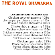 The Royal Shawarma menu 1