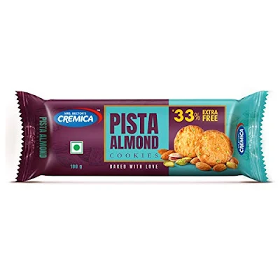 Cremica Pista Almond Cookies - 100 gm