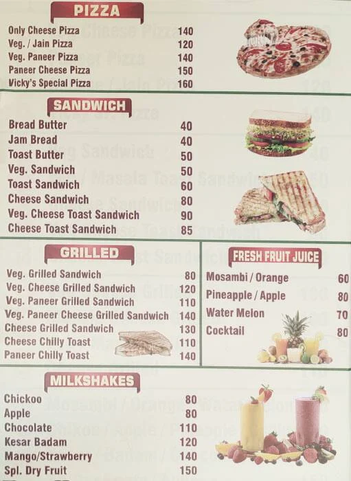 Vicky Juice Centre menu 