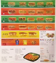 Subway menu 1