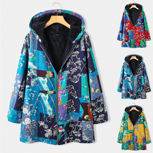 Title 4, Loose long-sleeved cotton-padded jacket, provid...