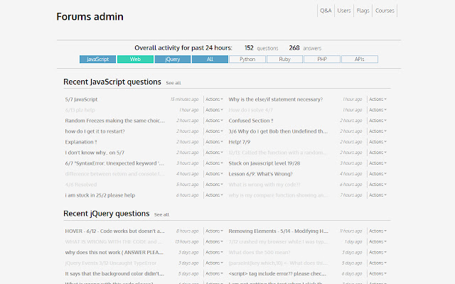 Codecademy Admin Page Updater chrome extension