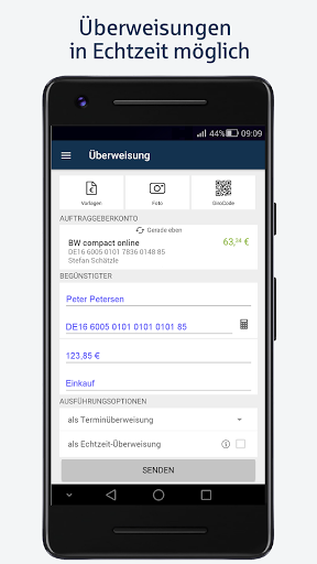 Screenshot BW-Mobilbanking Phone + Tablet