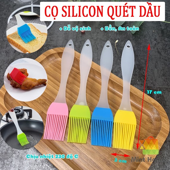 Chổi Quét Dầu Ăn Silicon Chịu Nhiệt Dùng Phết Bơ Mỡ Cho Khuôn Làm Bánh, Nướng Thịt, Nồi Chiên Không Dầu Dài 16Cm