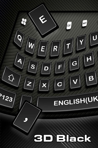 3D Black Keyboard Theme