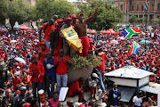 Thousands took to the streets of Pretoria during a National Day of Action by opposition parties, calling for the president of the ANC and South Africa, Jacob Zuma, to step down. The March started at Church Square and proceeded to Union Buildings.