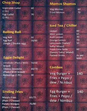 B&MT Cafe menu 