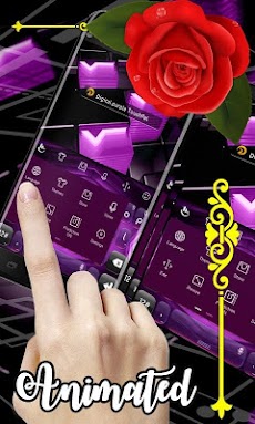 Digital Purple 3D Keyboardのおすすめ画像2