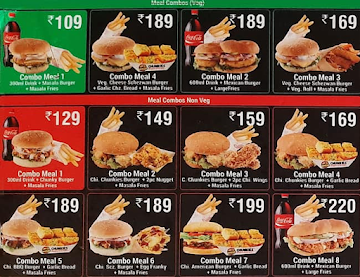 Chunkies Burgers & Frankies menu 