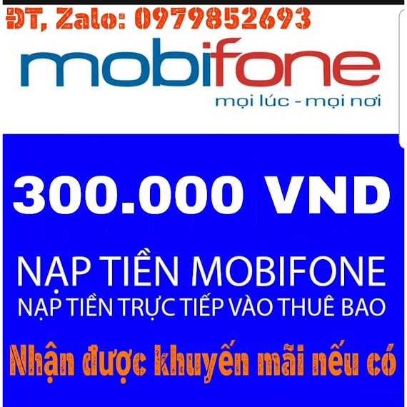 Thẻ Cào Mobifone 300.000Vnd