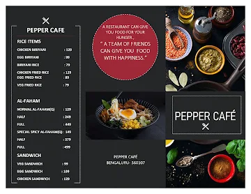 Pepper Cafe menu 