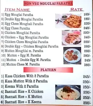 Kolkata Mughlai Paratha & Cutlet Center menu 1