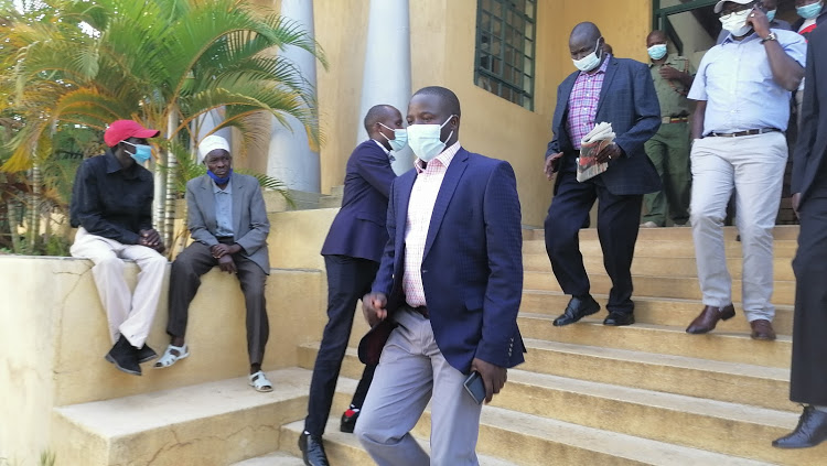 Nandi Governor Stephen Sang outside the Kisumu court in January 25, 2021