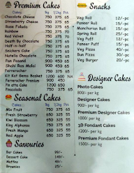 Bake For Me menu 1