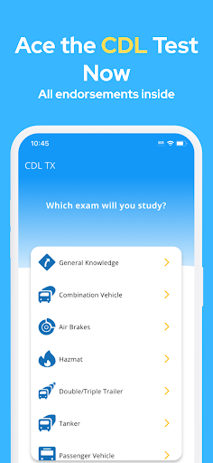 Screenshot CDL Prep · Practice Test 2025