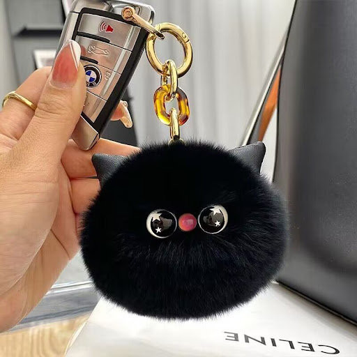 Title 3, Artificial Mink Hair Mydriasis Kitty Car Key Ri...