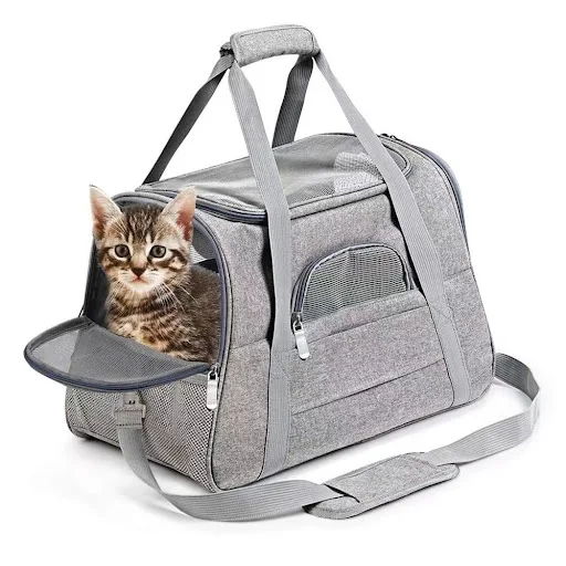 Pet Carrier Portable Cat And Dog Outgoing Bag Breathable Pet Car Carrying Bag Airline Approved Transport for Dogs Cats O
