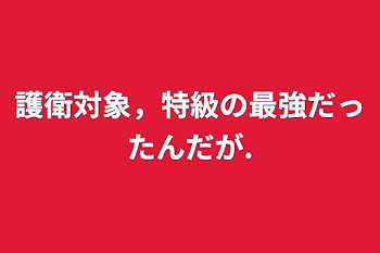 「護衛対象，特級の最強だったんだが.」のメインビジュアル