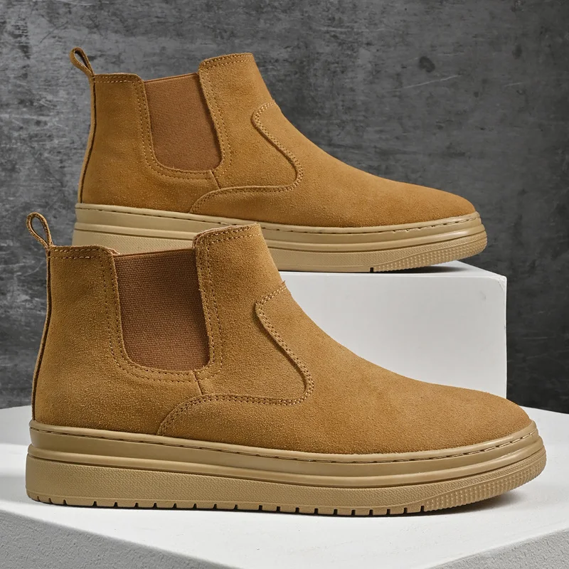 Botas Martin de Hombre Cuero Genuino Mediados de Caña Calzado Elegante y Duradero para el Día a Día Estilo Clásico y Confort Superior
