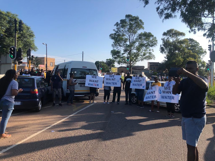 Residents blocked roads in and out of Phoenix on Monday in protest against water shutdowns. Several residents were injured during clashes with public order police.