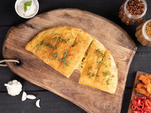 Red Paprika and Chicken Tikka Stuffed Garlic Bread