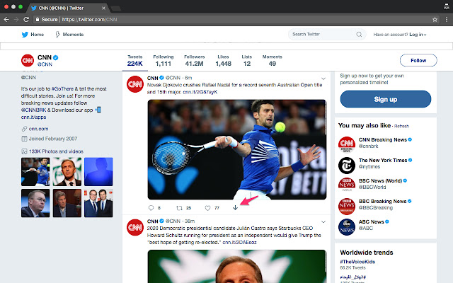 Twitter Media Saver chrome extension