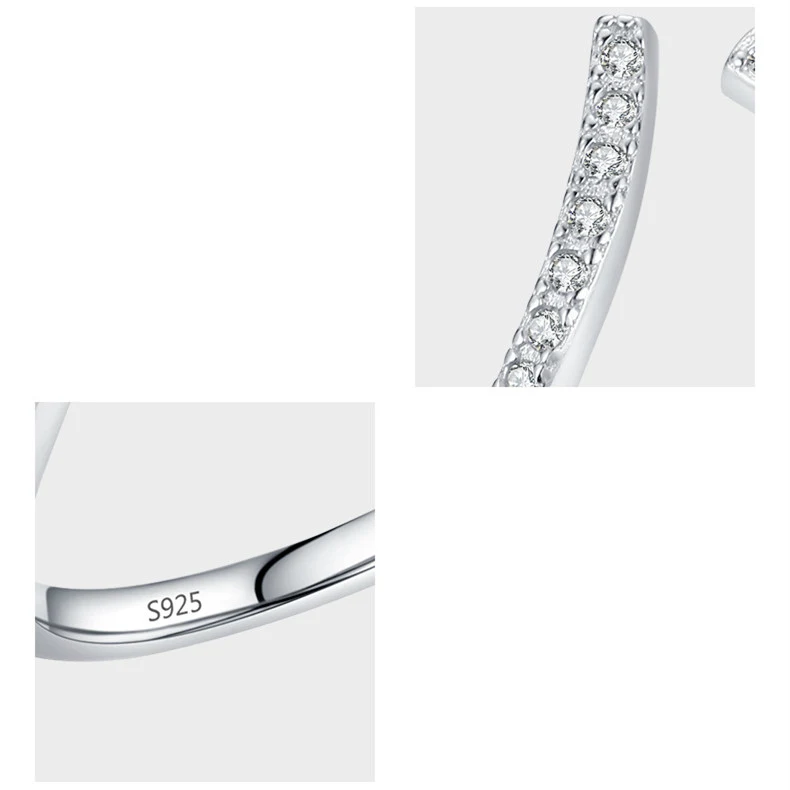 Mode ring voor dames in sterling zilver met diamanten. Schitterende ring die je outfit compleet maakt. Perfect voor dagelijks gebruik.