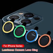 Kính Cường Lực Bảo Vệ Camera Mạnh Mẽ Màu Dạ Quang Dành Cho Iphone 11 12 13 14 Pro Max 13 Mini 14 Plus