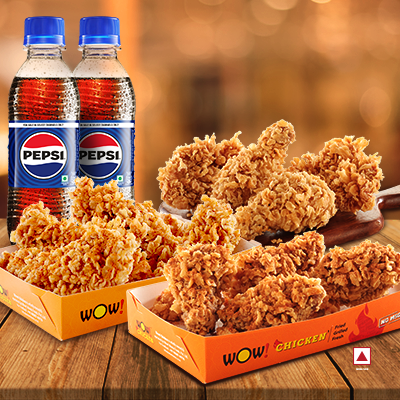 4 Fried Chk Classic+4 Peri Peri Strips+4 Fried Wings+2 Pepsi 250ML