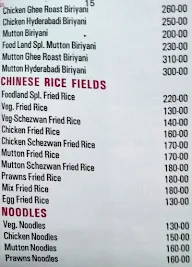 Food Land menu 1