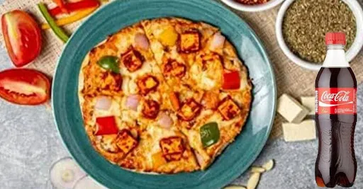 Chilli Garlic Paneer Pizza [7 Inch] + Coke (250 Ml)