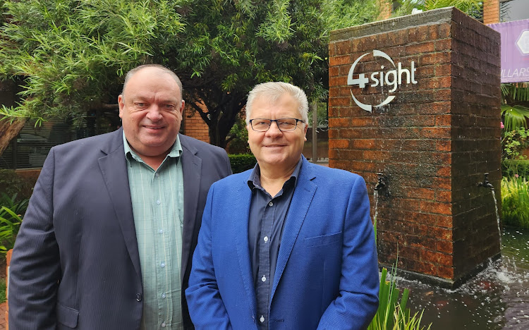 Tertius Zitzke, 4Sight CEO, and Willie Ackerman, 4Sight chief sales and marketing officer. Picture: SUPPLIED.
