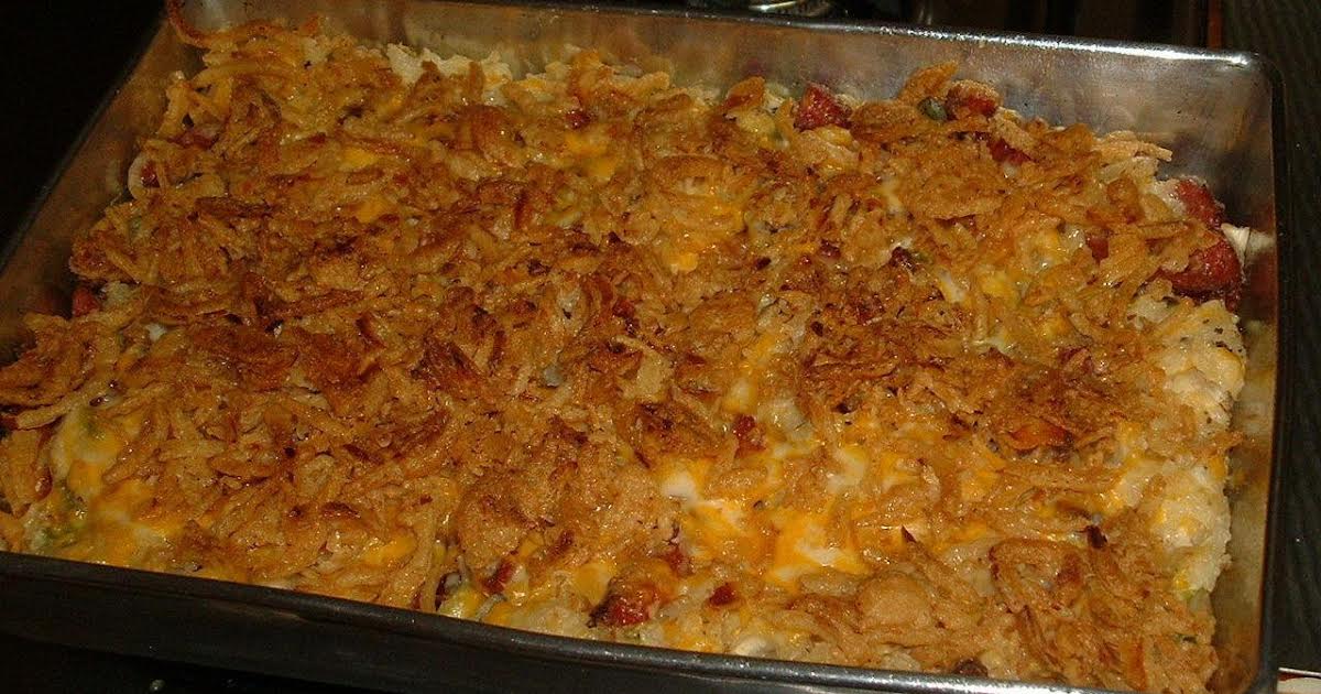 Cheesy Potato & Green Onion Casserole | Just A Pinch Recipes