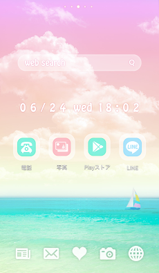 おしゃれなきせかえ壁紙 パステルカラーの綺麗なビーチ Androidアプリ Applion