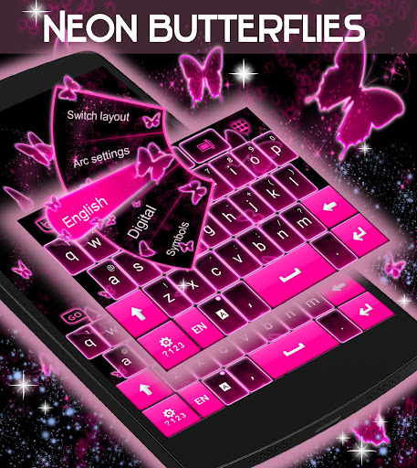 免費下載個人化APP|Neon Butterflies Keyboard app開箱文|APP開箱王