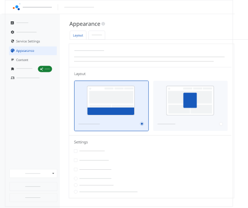 An illustration of the Appearance page in Usercentrics.